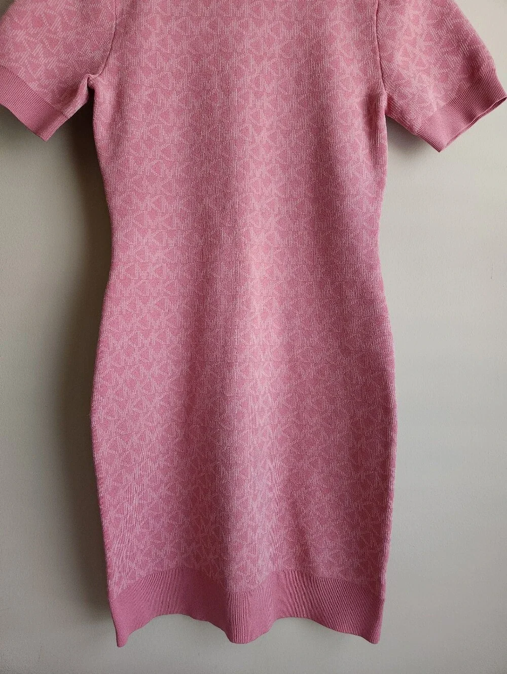 Michael Kors Dusty Rose Ribbed Bodycon Dress Sz Small Nwt